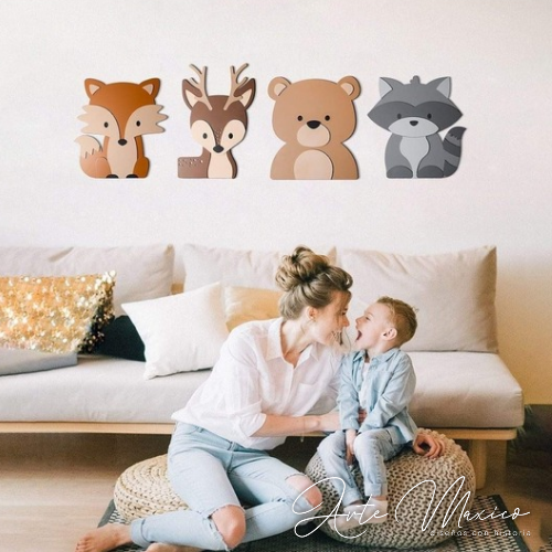 Set de 4 Animales multicapas