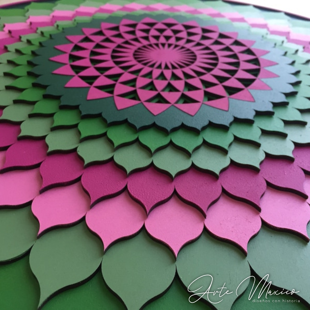 Mandala Multicapas Pink Green