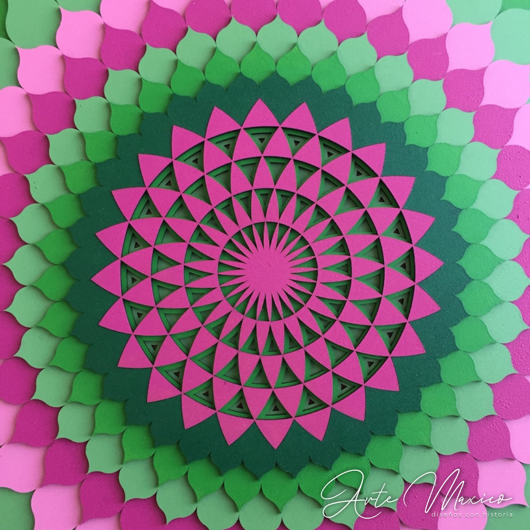Mandala Multicapas Pink Green