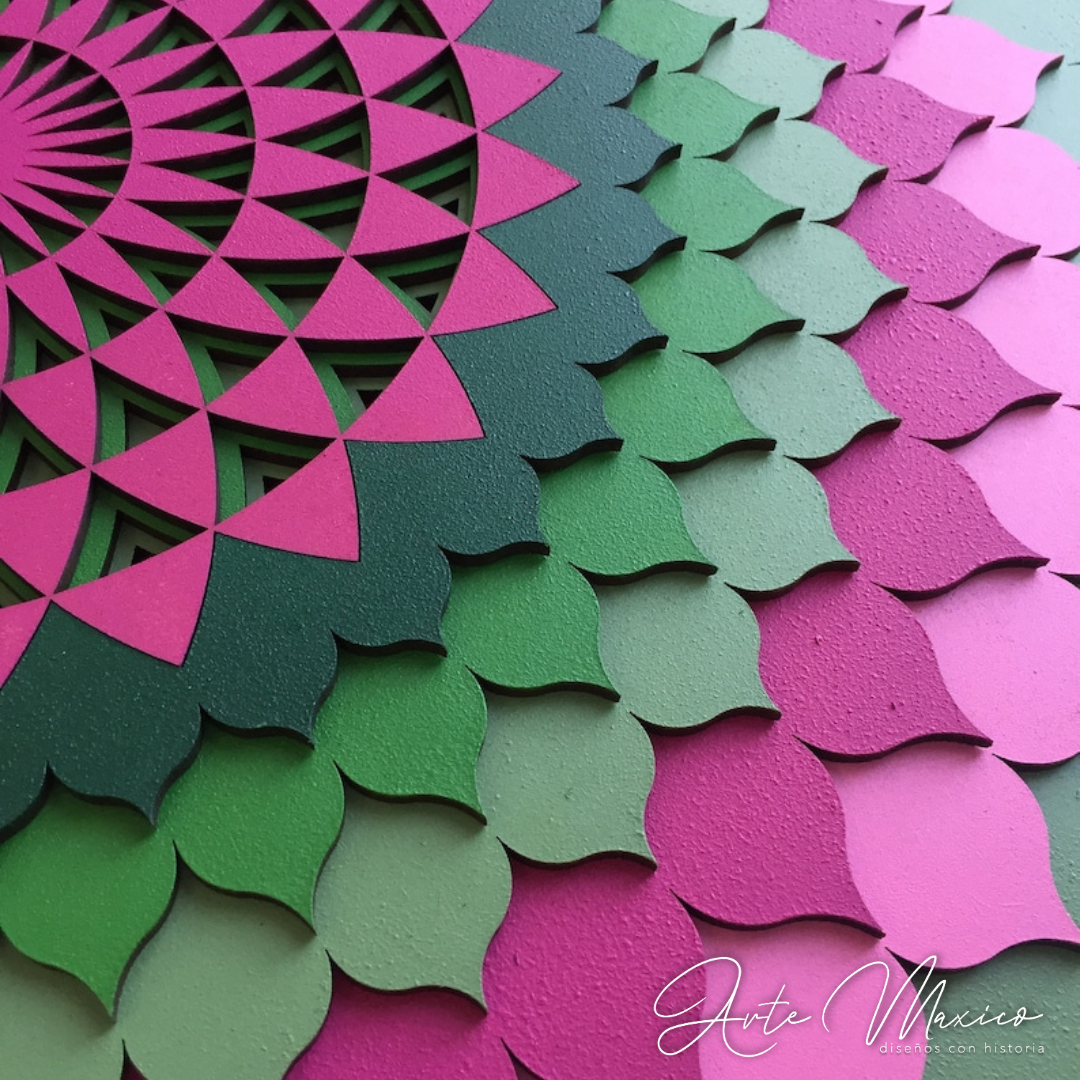 Mandala Multicapas Pink Green