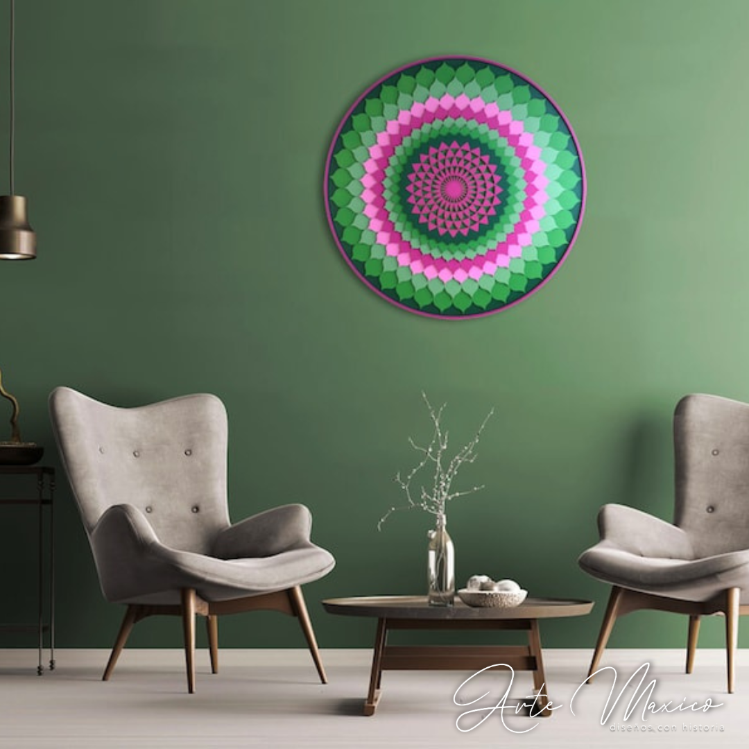 Mandala Multicapas Pink Green