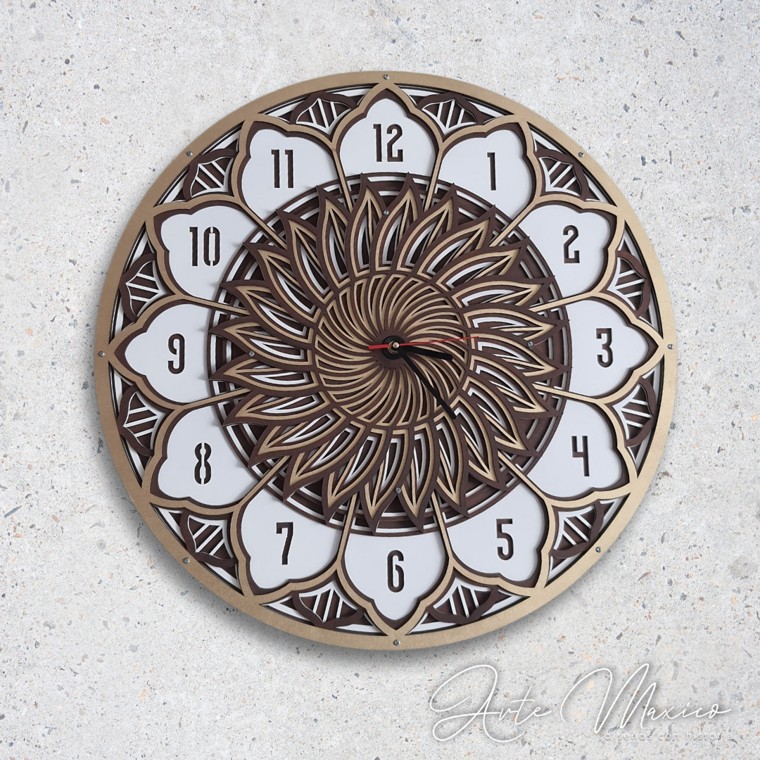 Reloj Floral Multicapas