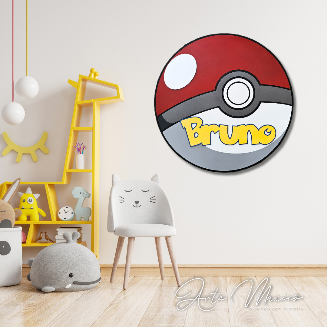 Pokemon Pokebola con Nombre