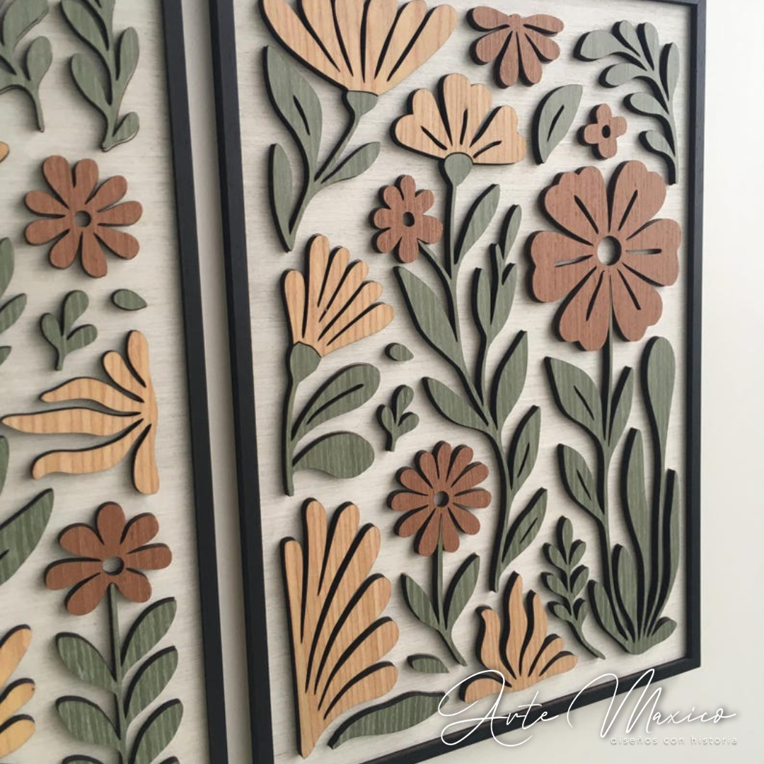 Cuadros Florales Roots White