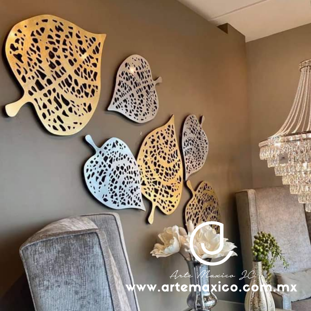 Set de 6 Hojas Decorativas