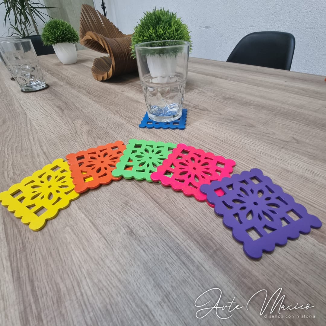 Porta Vasos Papel Picado
