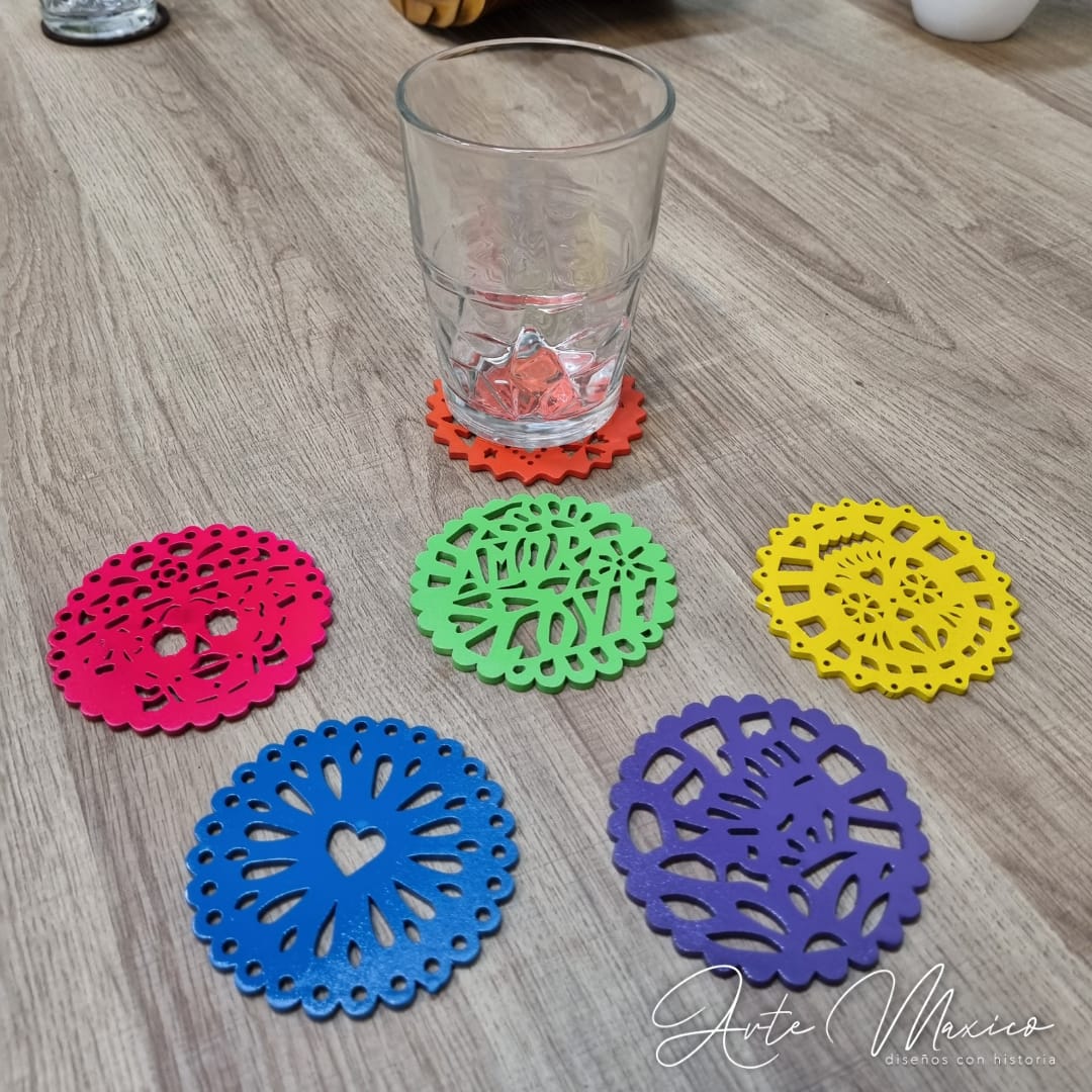Porta Vasos Papel Picado