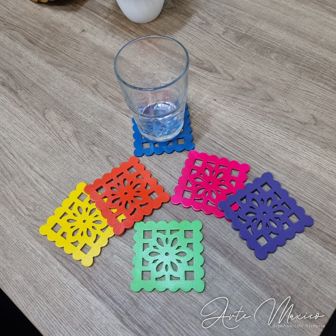 Porta Vasos Papel Picado