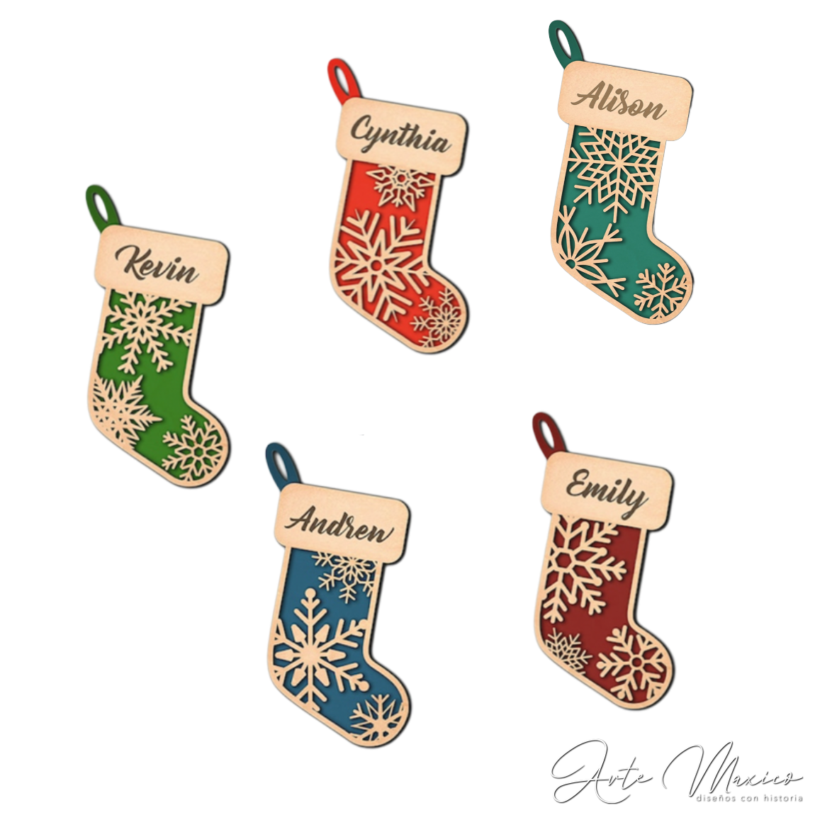 Set 5 Botas Navideñas