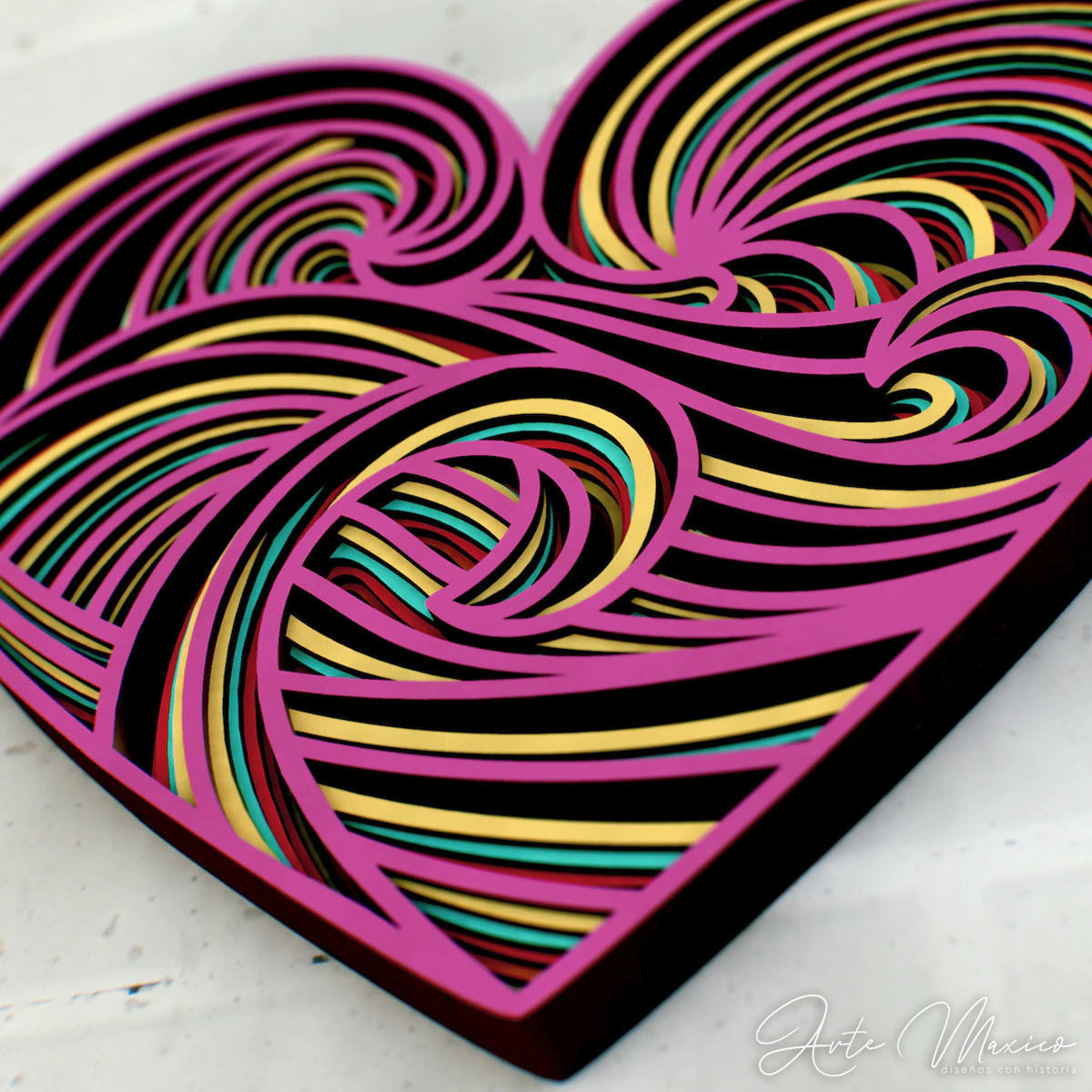 Corazón Oleaje Multicapas