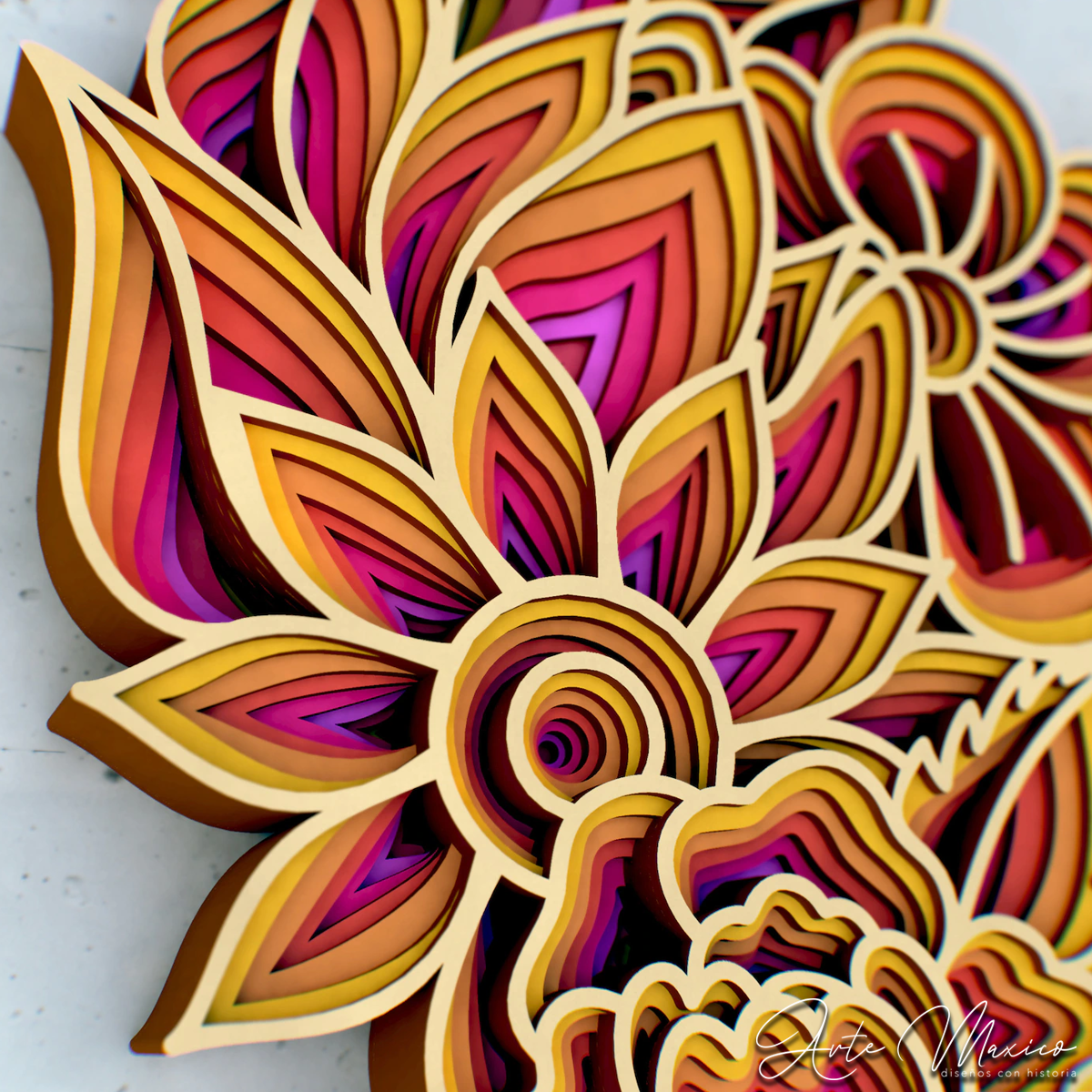 Corazón Primavera Multicapas