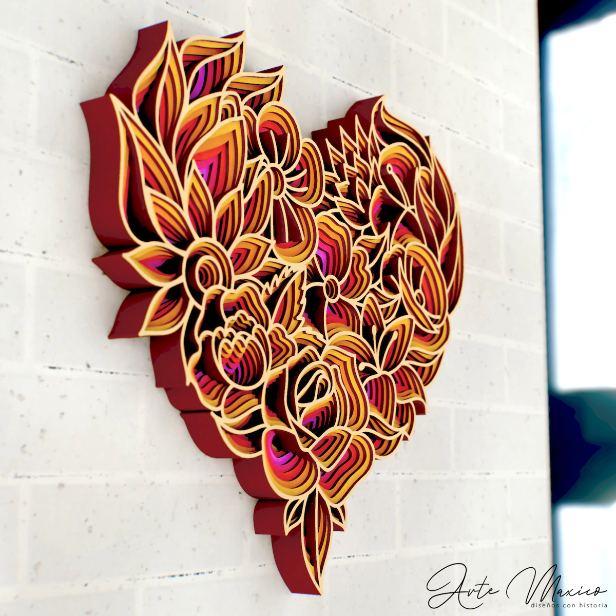 Corazón Primavera Multicapas