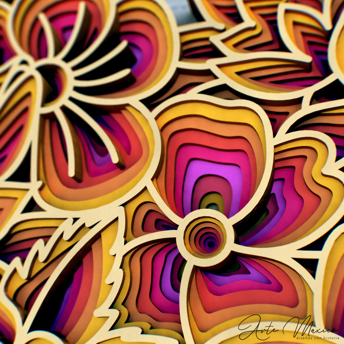 Corazón Primavera Multicapas