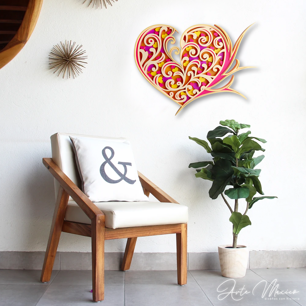 Corazón Floral Multicapas