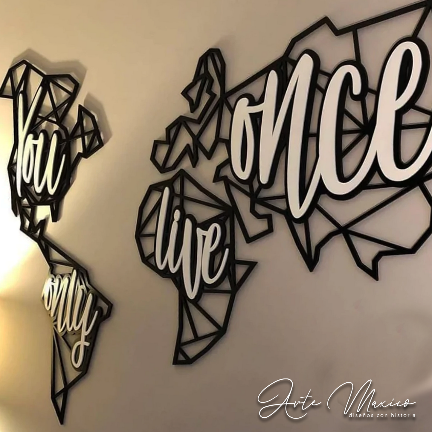 Mapa Poligonal con Frase