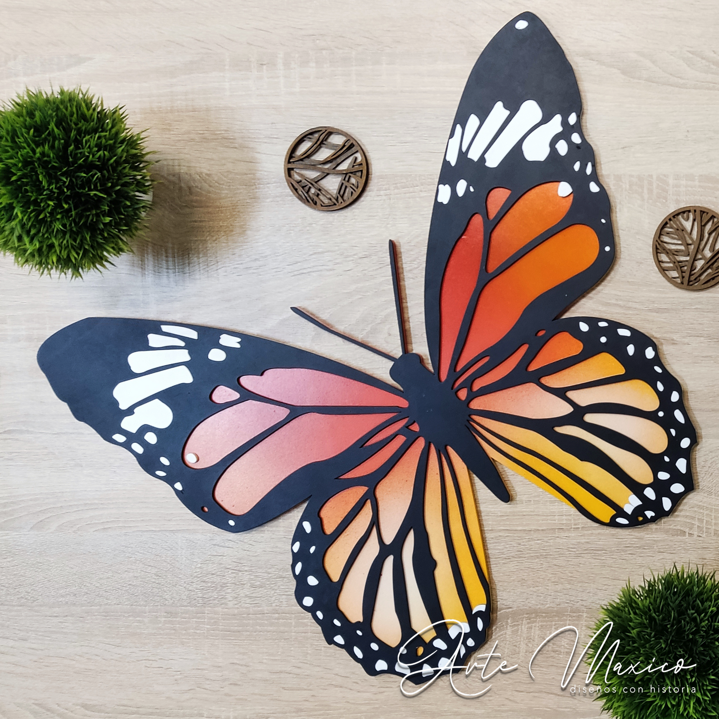 Mariposas Monarcas a Relieve