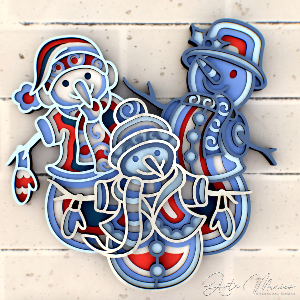 Muñecos de Nieve Multicapas