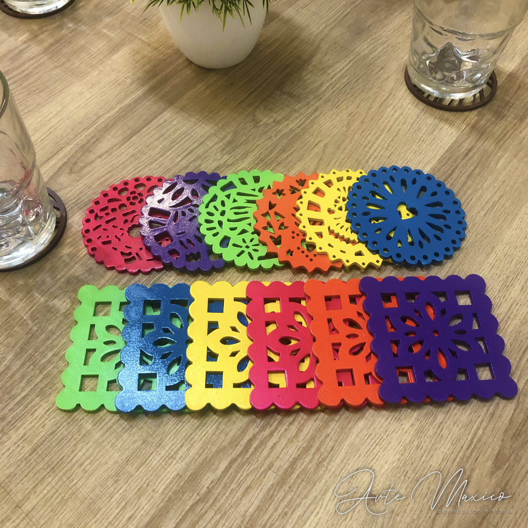 Porta Vasos Papel Picado