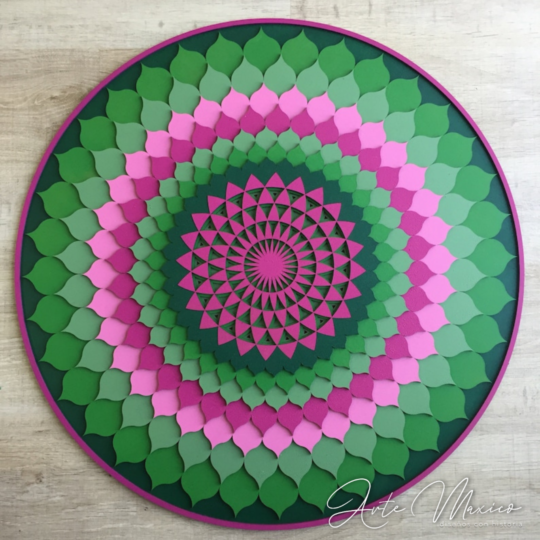 Mandala Multicapas Pink Green