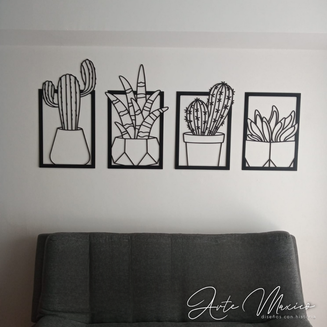 Set de 4 Cactus