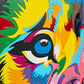 Cuadro León Multicolor