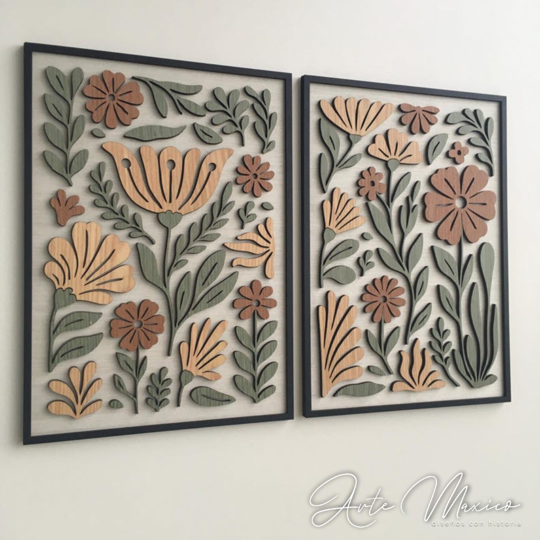 Cuadros Florales Roots White