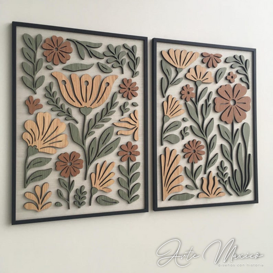 Cuadros Florales Roots White