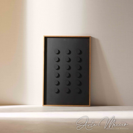 Cuadro Black Dots Boho