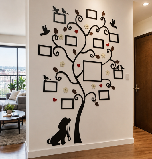 Árbol y Perro con Correa 11 marcos