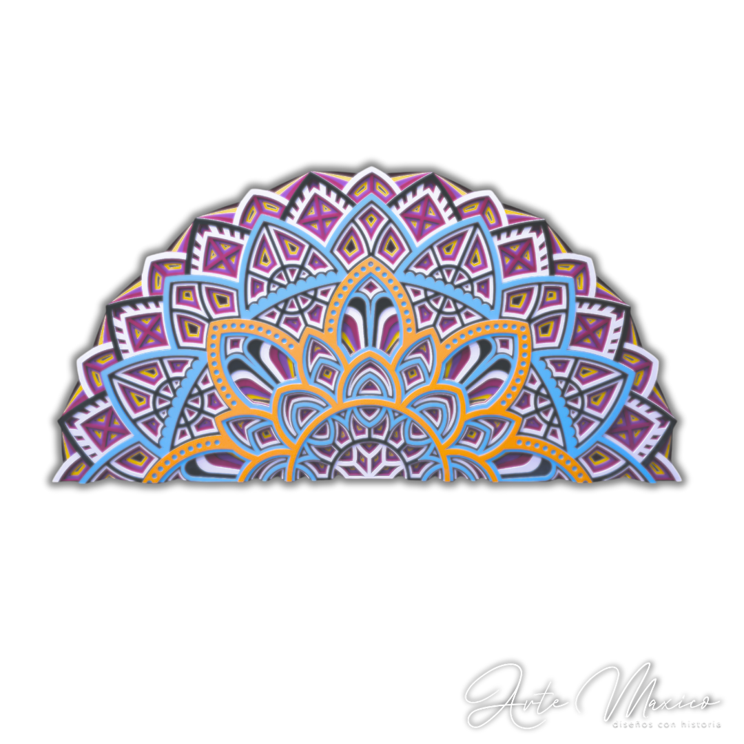 Medio Mandala Huichol Multicapas