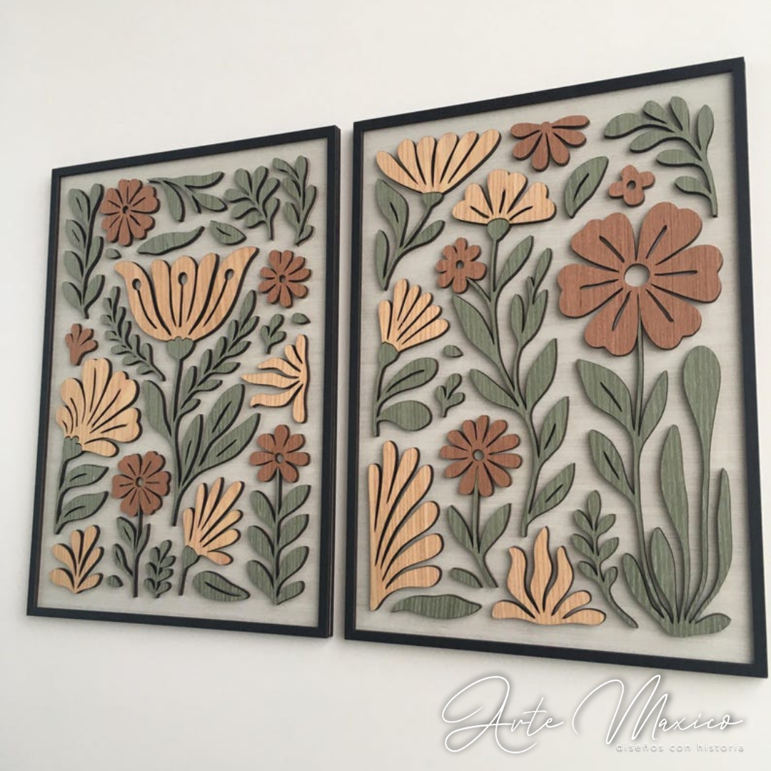 Cuadros Florales Roots White