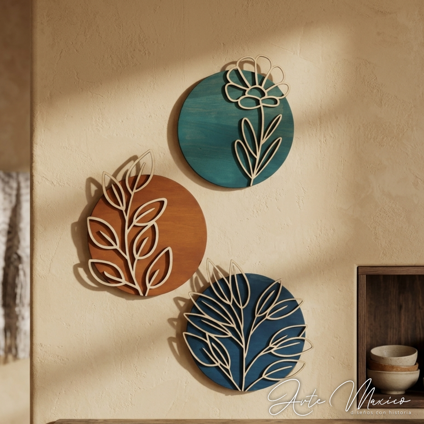 Set de 3 Circulos Florales Boho
