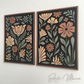 Cuadros Florales Roots Black