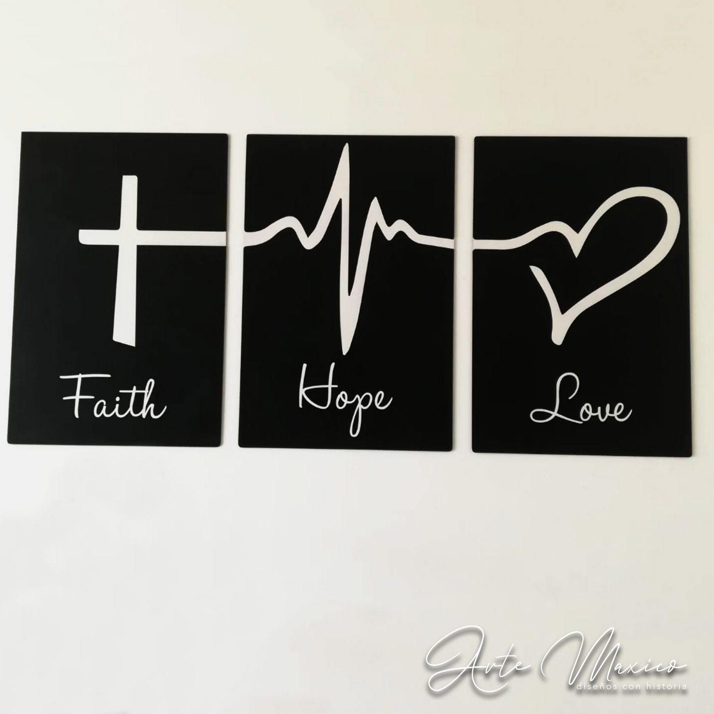 Cuadros Faith, Hope, Love